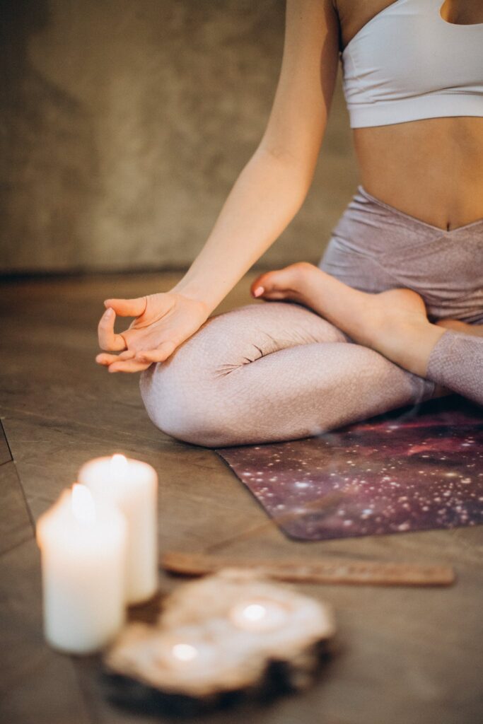 yoga With Candles and Incense